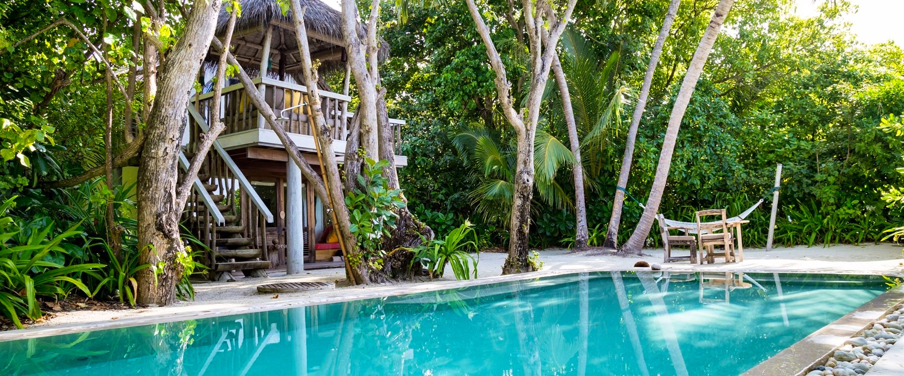 Crusoe Villa with Pool at Soneva Fushi, Maldives, Indian Ocean 