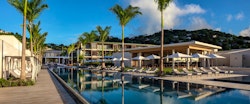 Pool with Grenadian Grill at Silversands, Grenada, Caribbean