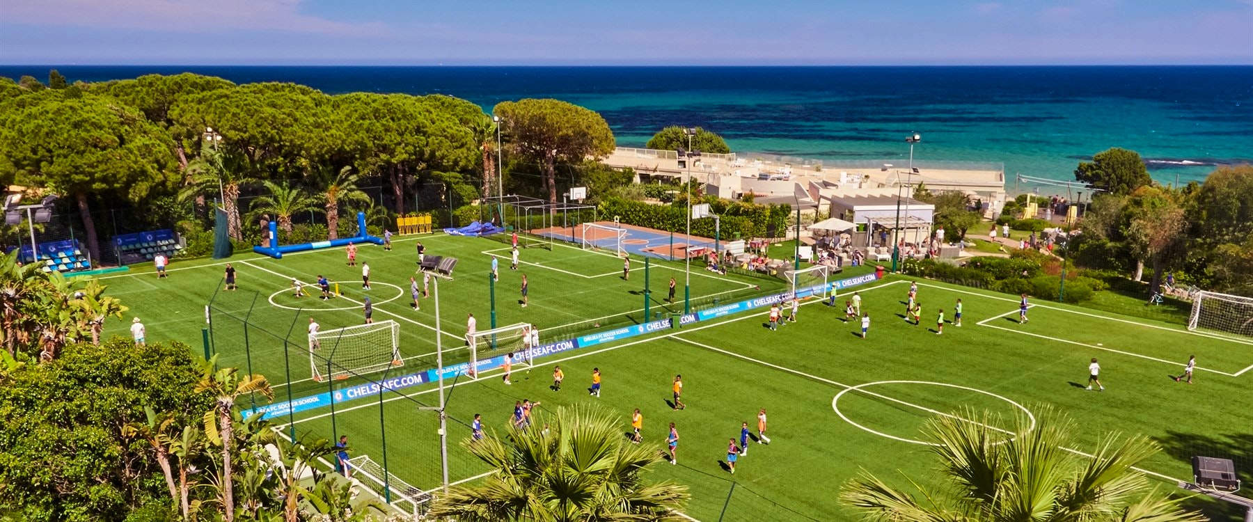 Football and Basketball Sports Field at Forte Village Resort, South Sardinia, Italy