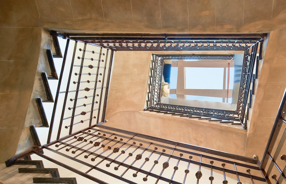 Up the staircase at Can Bordoy Grand House & Garden