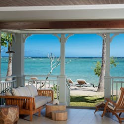 Beachfront Junior Suite Terrace at The St Regis Mauritius Resort