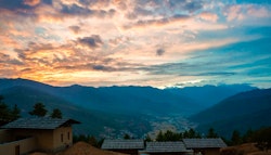 View at Sunset, Six Senses Paro, Bhutan