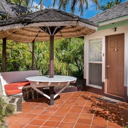 Superior room patio at East Winds, St Lucia