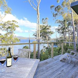 Balcony View at Stewarts Bay Lodge, Tasmania, Australia