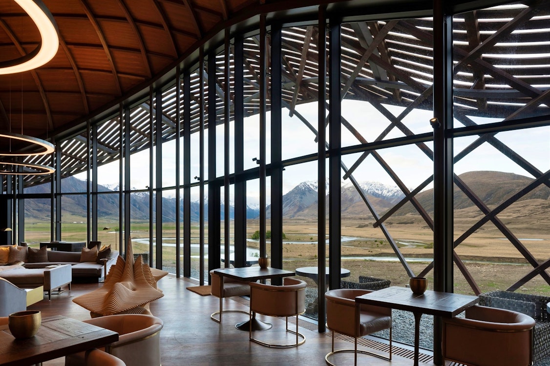 Bar and Great Hall at The Lindis, New Zealand