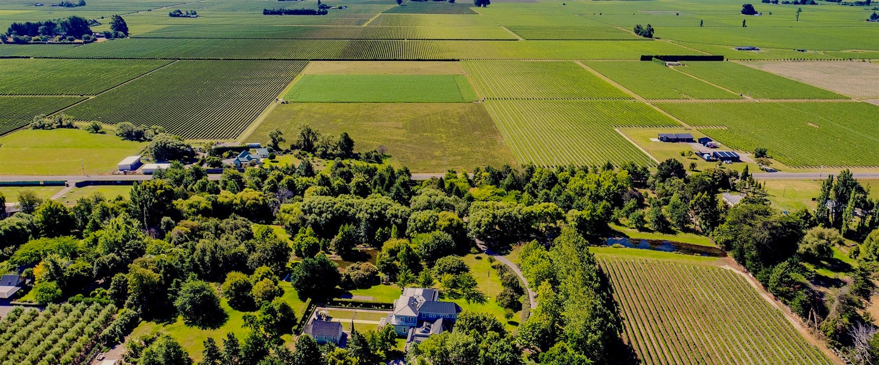 Aerial View of Marlborough Lodge, New Zealand 