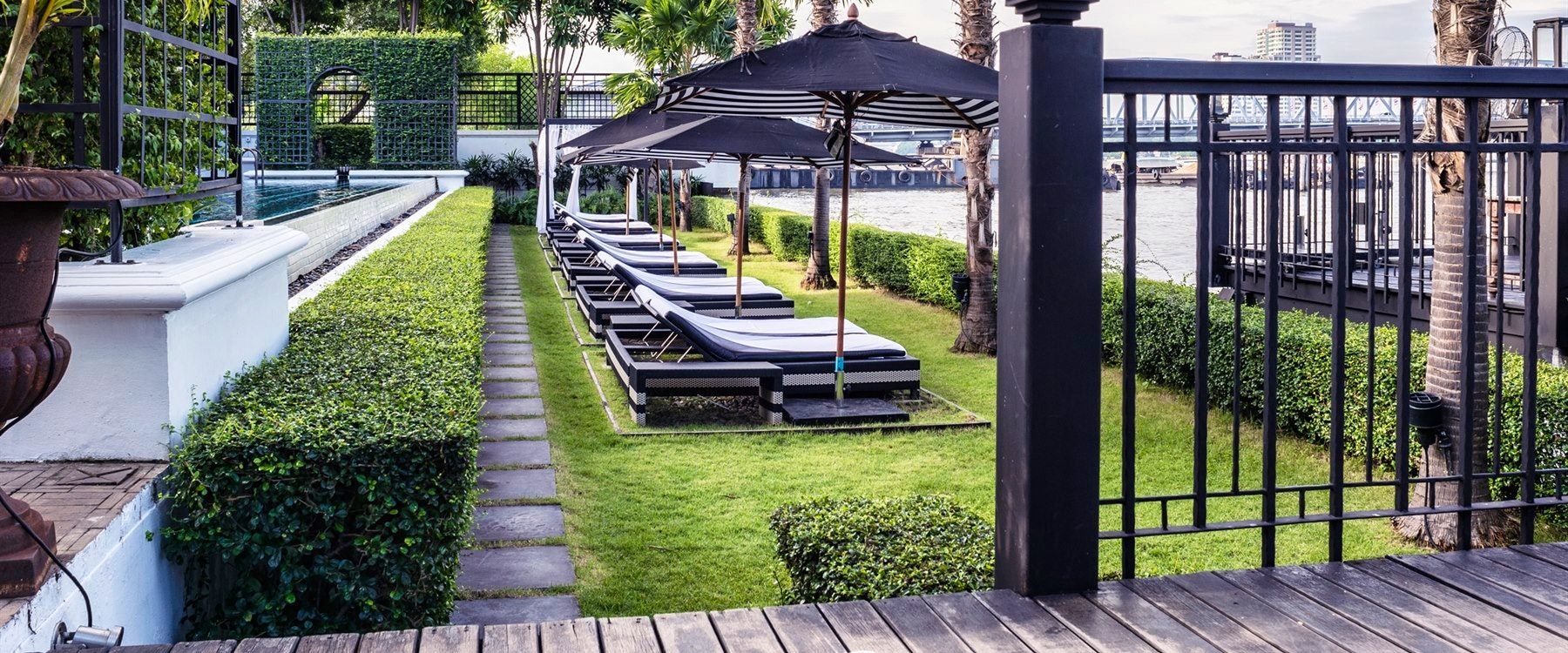 Main swimming pool at The Siam Bangkok, Thailand