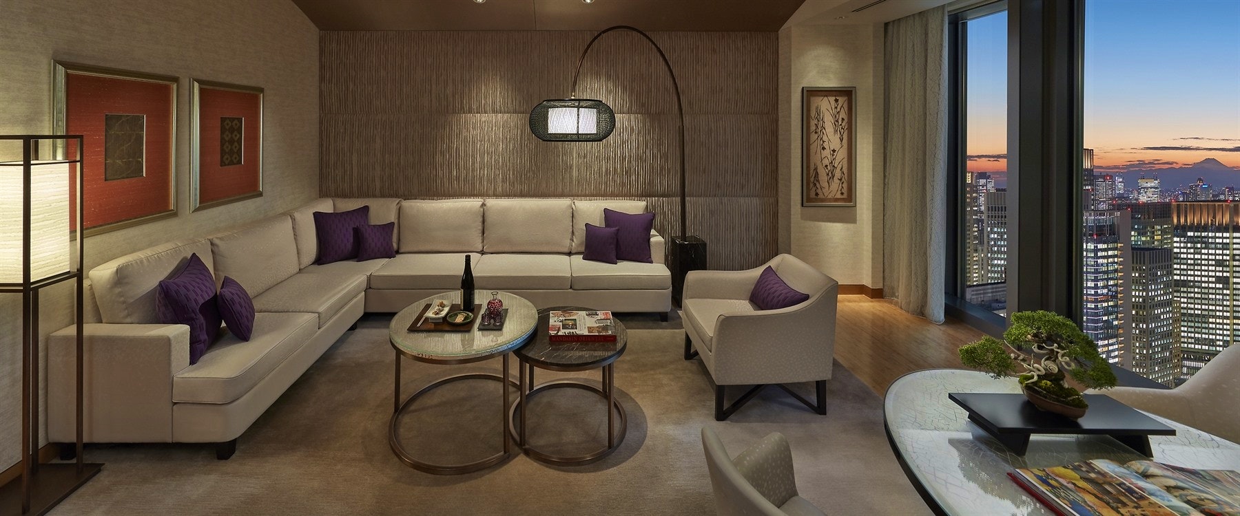 Mandarin Suite Living Room at Mandarin Oriental Tokyo, Japan