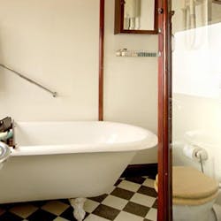 Royal suite bathroom on Rovos Rail, South Africa