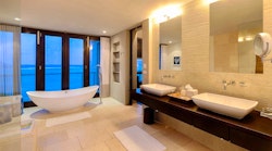 bathroom at triton villa at kamique anguilla