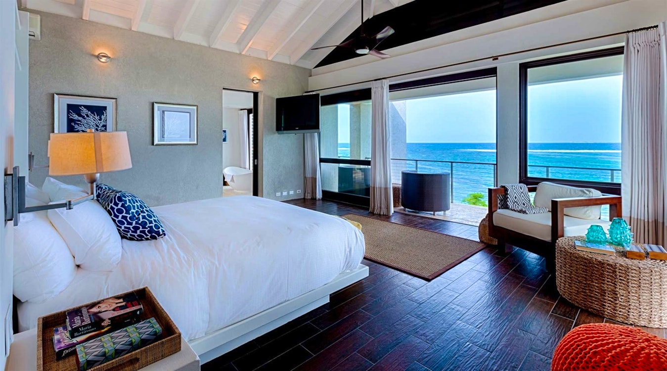 bedroom at triton villa at kamique anguilla