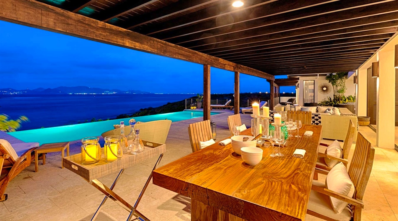 dining at triton villa at kamique anguilla