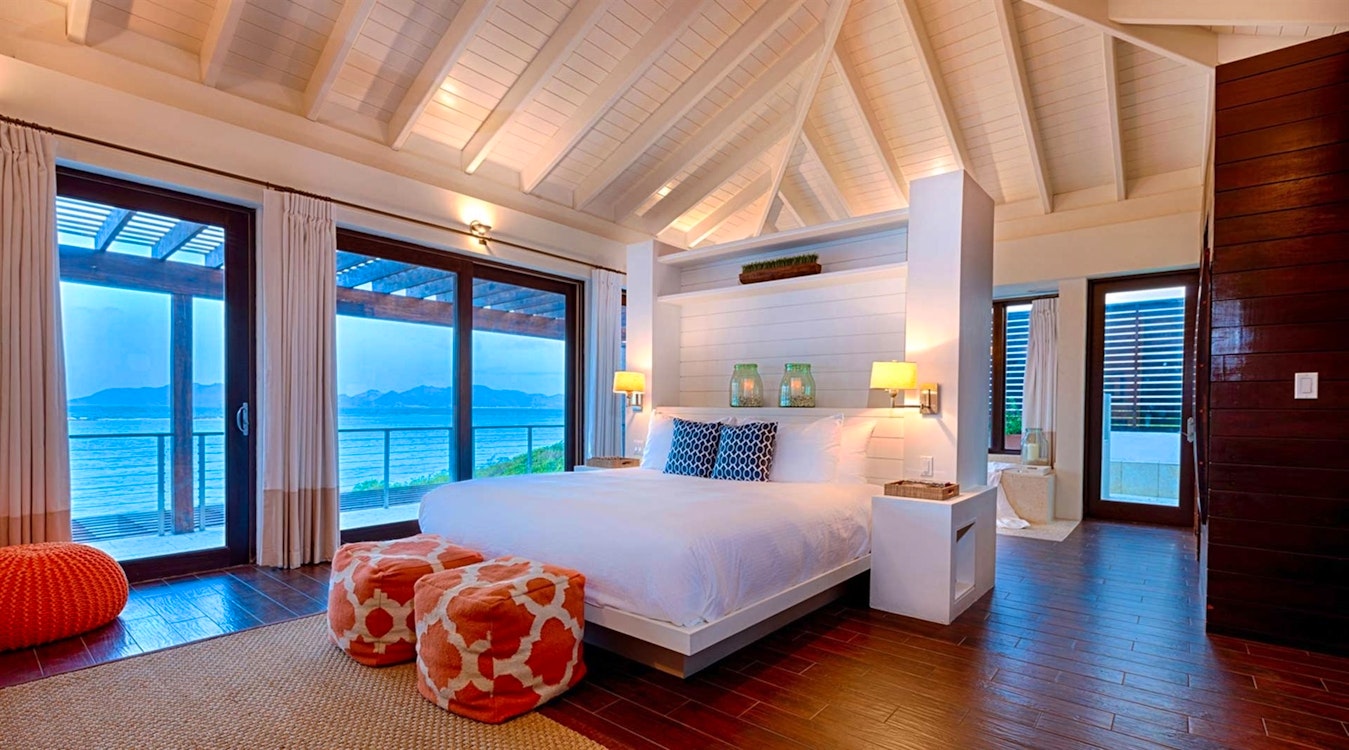 bedroom at at triton villa at kamique anguilla