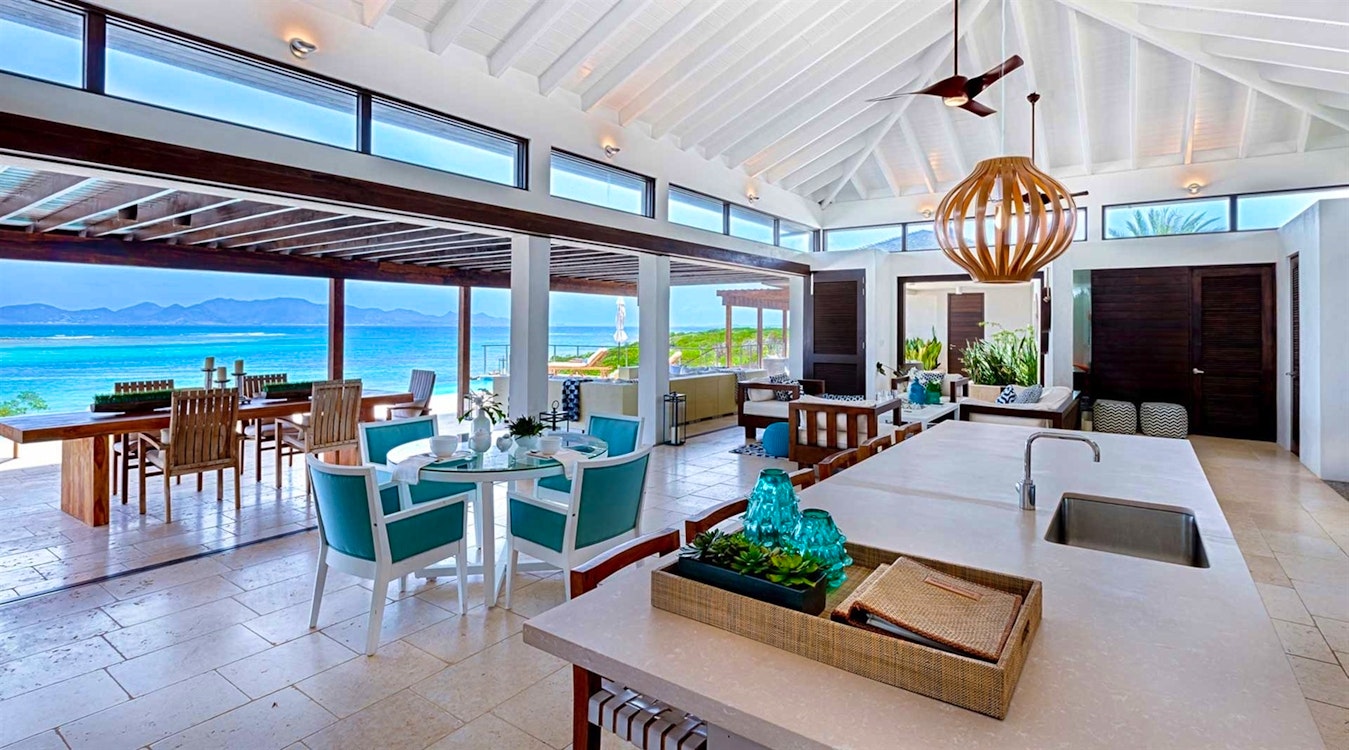kitchen at triton villa at kamique anguilla