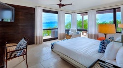 bedroom at triton villa at kamique anguilla