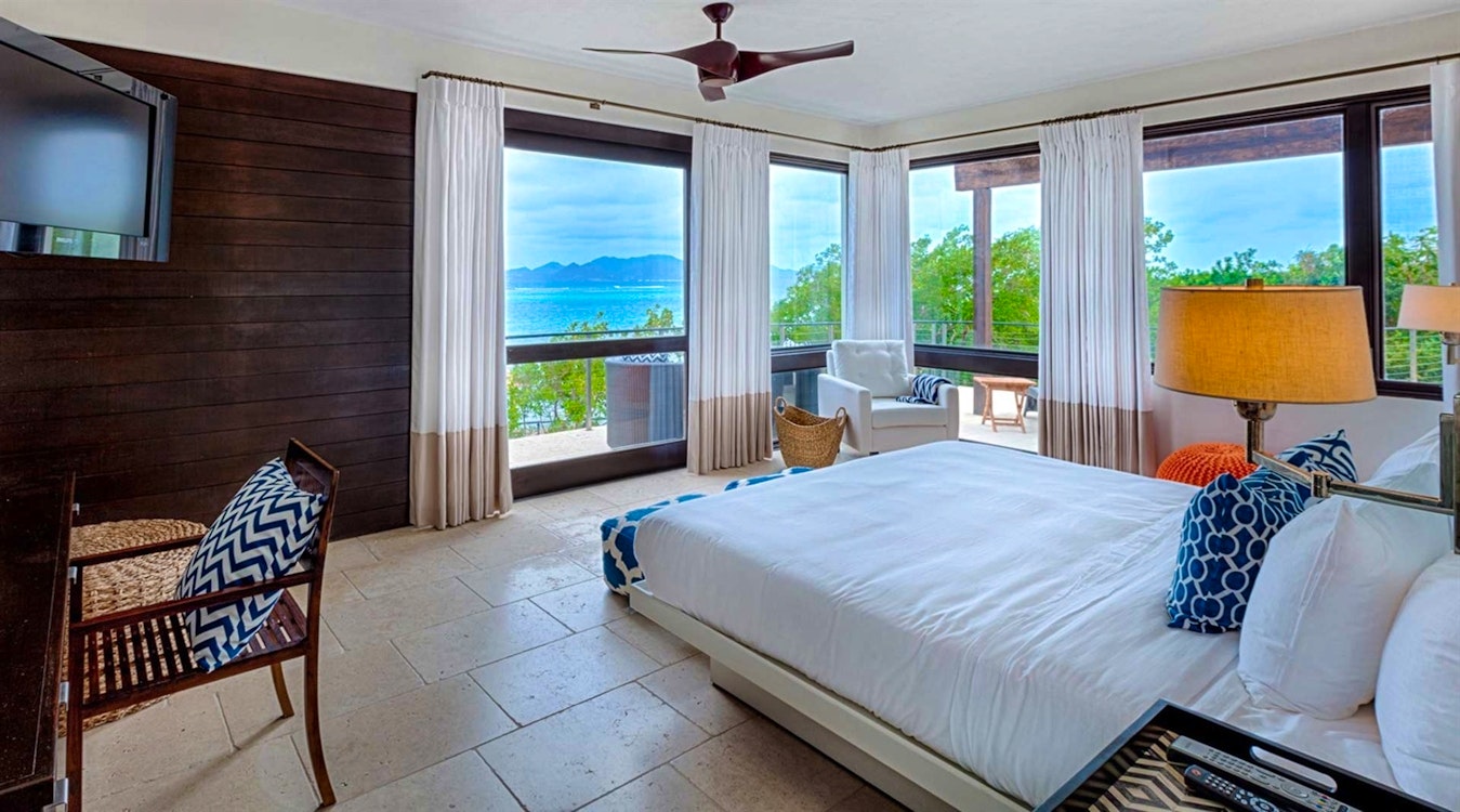 bedroom at triton villa at kamique anguilla