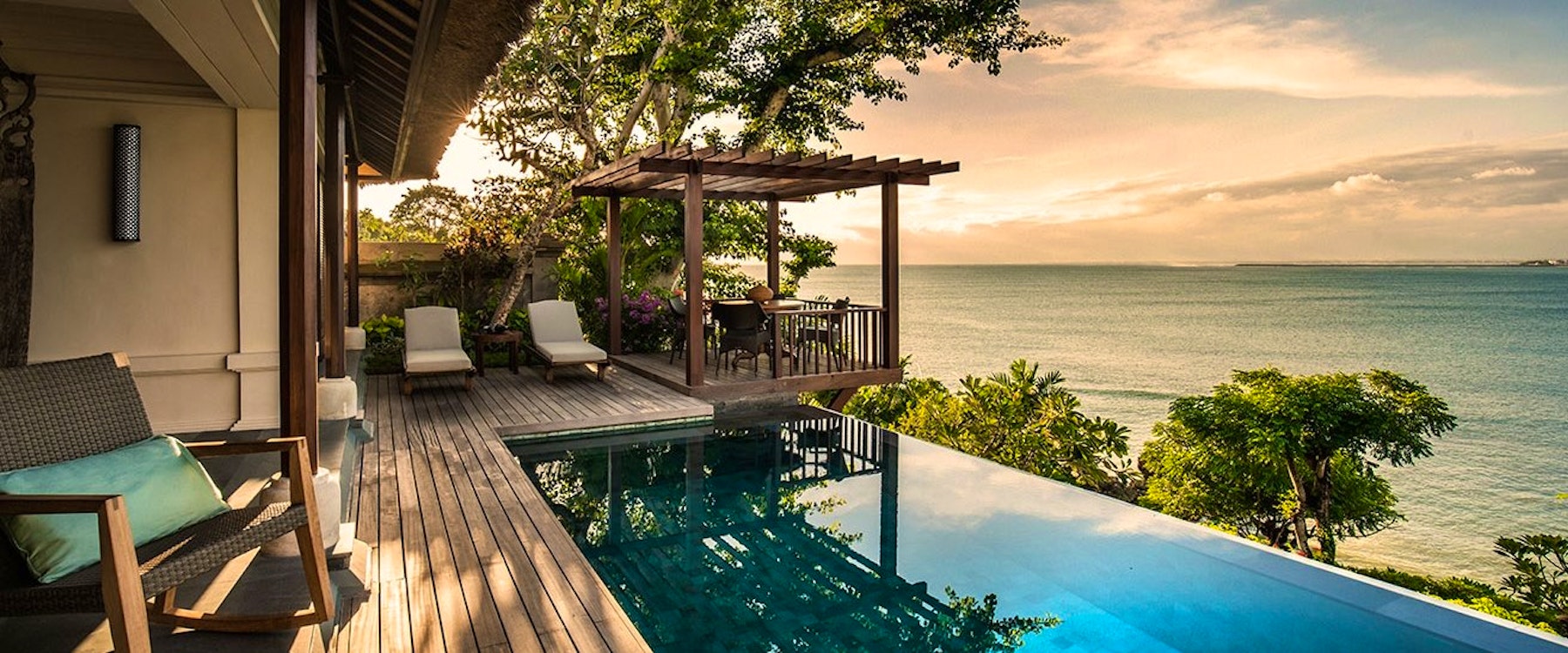 Two bedroom premier ocean villa sunset at Four Seasons Resort Bali at Jimbaran Bay