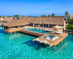 Two bedroom reef villa with pool at Waldorf Astoria Maldives