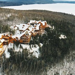 Aerial View of Hotel Sacacomie, Quebec