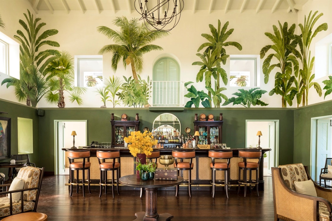 Estate House Bar at Jumby Bay Island, Antigua, Caribbean