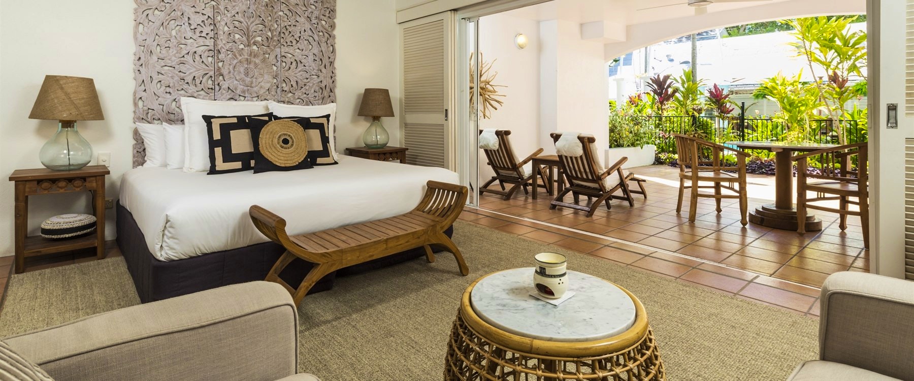 Verandah King Bedroom the Reef House Palm Cove Queensland