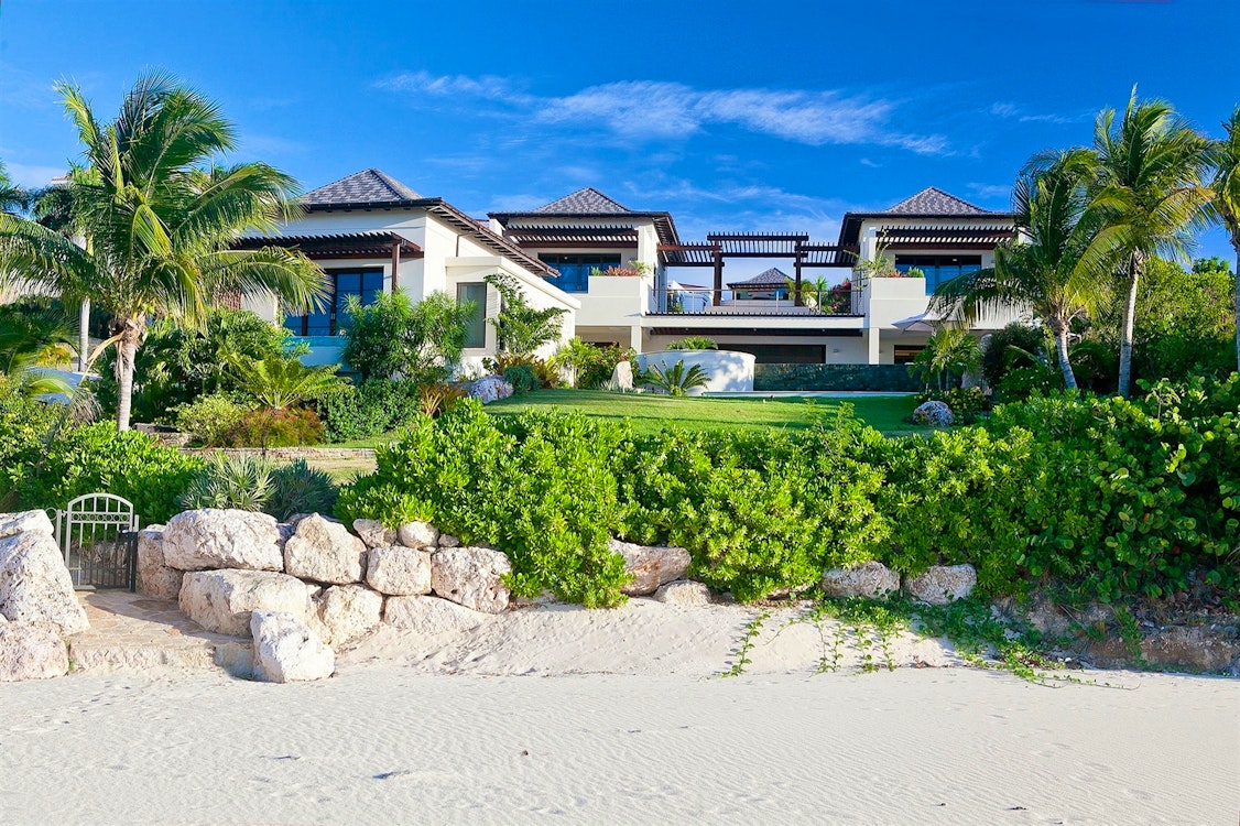 exterior view from beach - nevaeh villa anguilla
