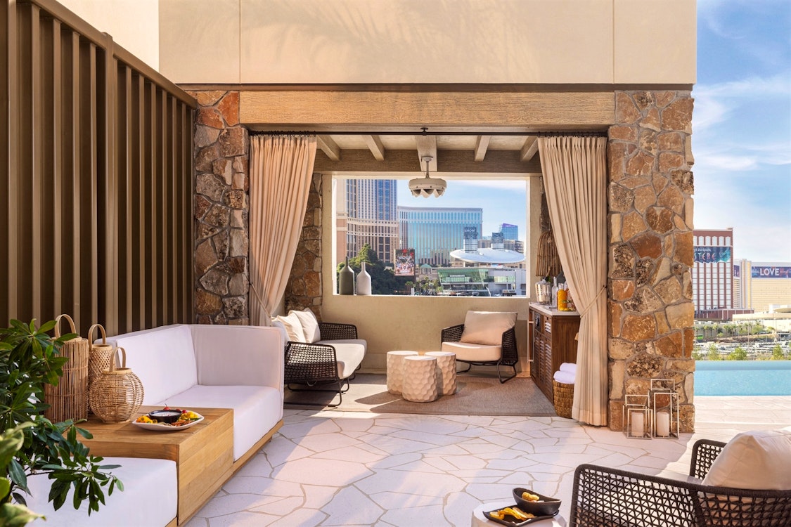 VIP Pool Cabana at Crockfords Las Vegas