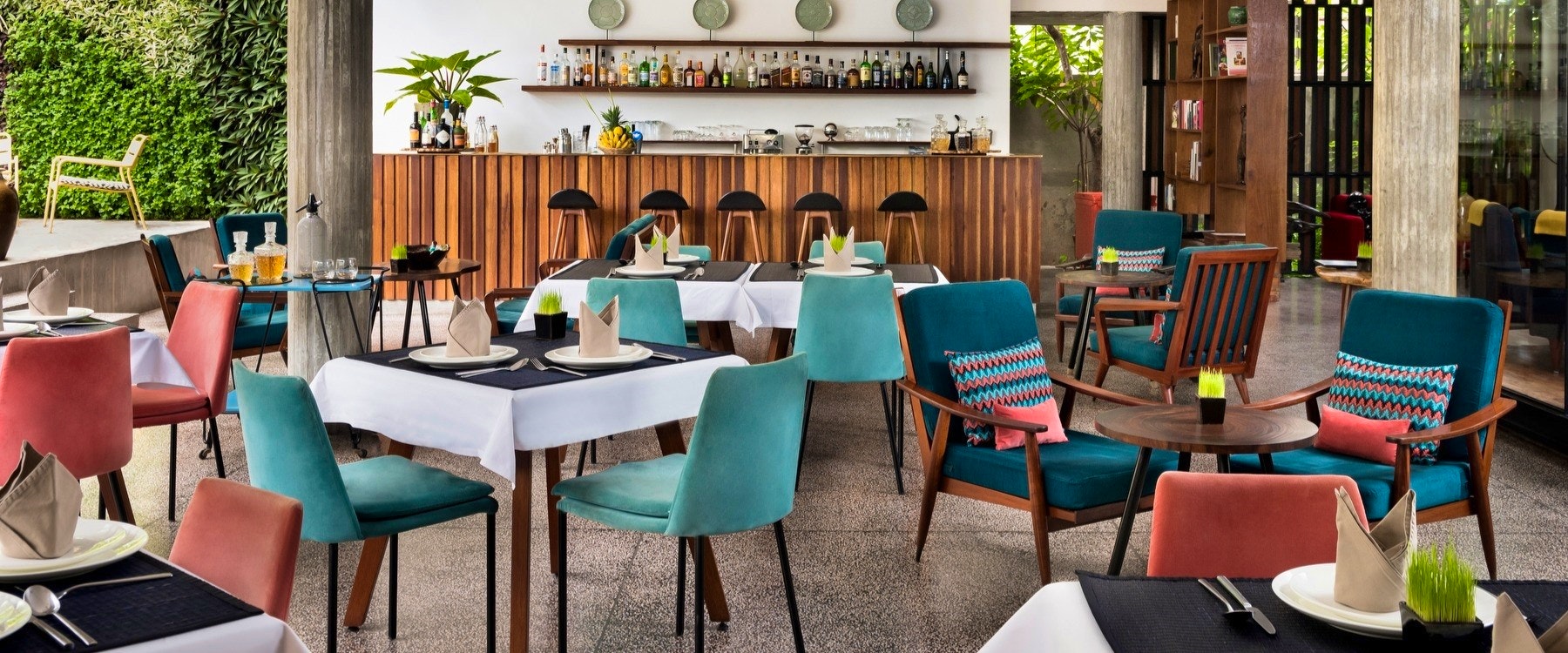 Bar Area at Viroth’s Hotel, Siem Reap