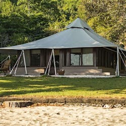 Ocean Tent at Dusk at Amanwana, Bali