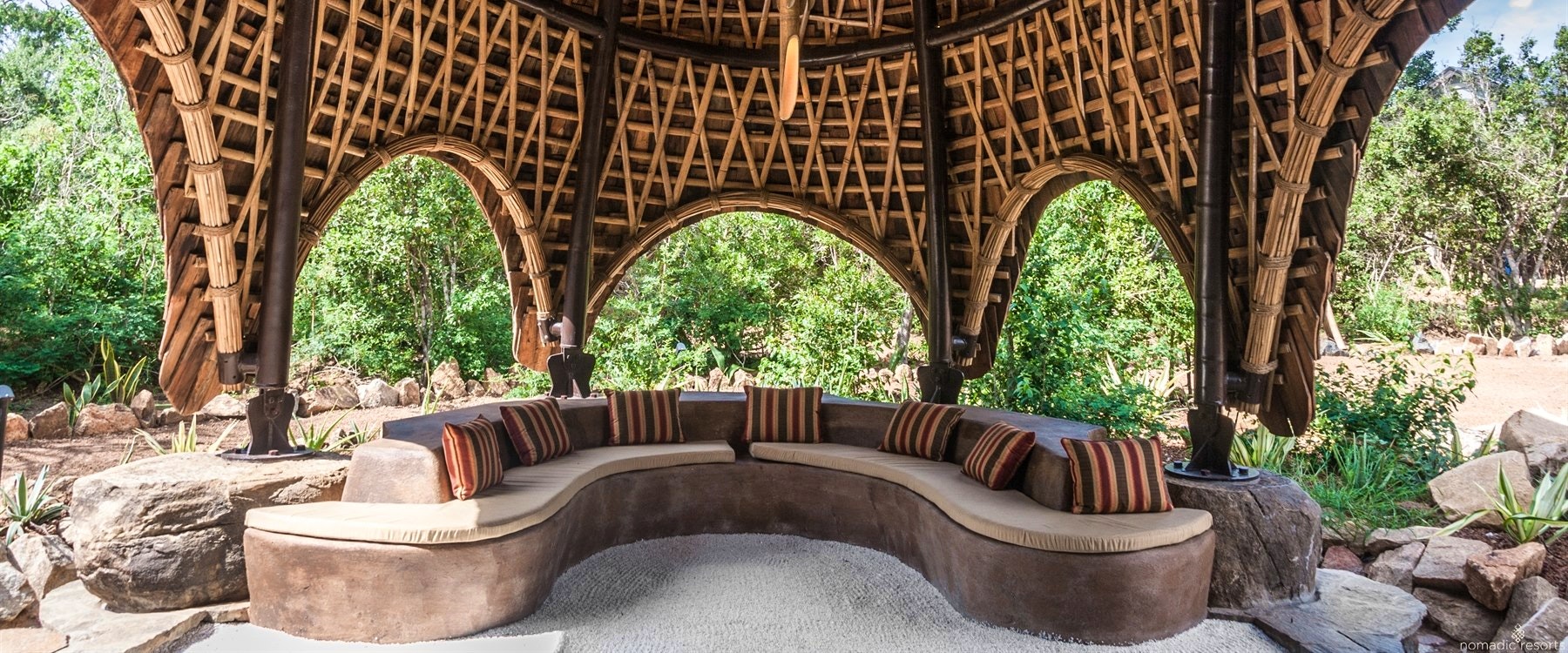 welcome area at Wild Coast Tented Lodge, Yala National Park
