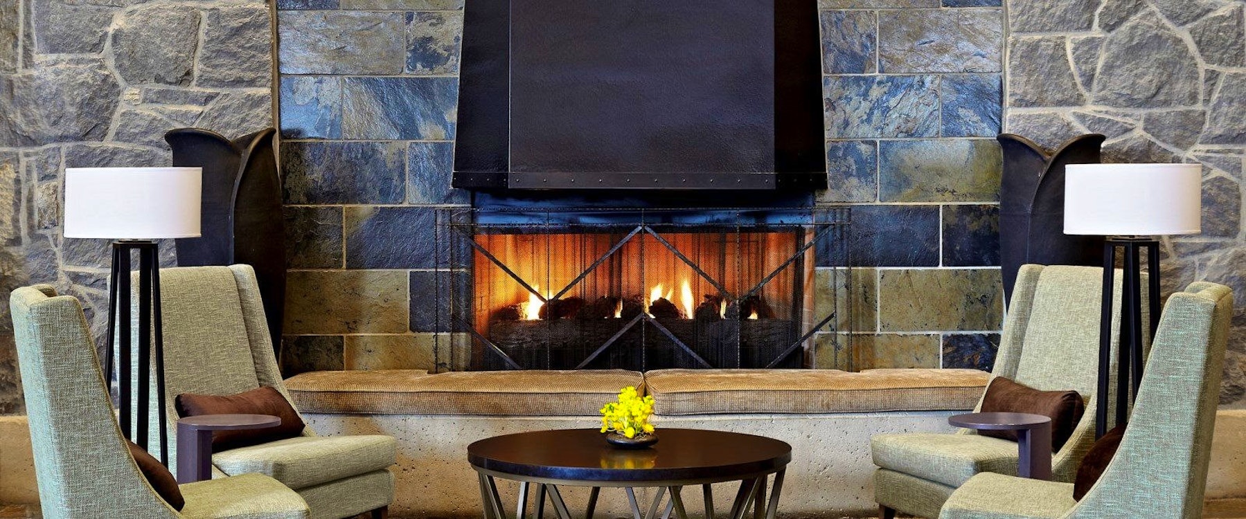 Lobby Fireplace At Westin Resort & Spa Whistler