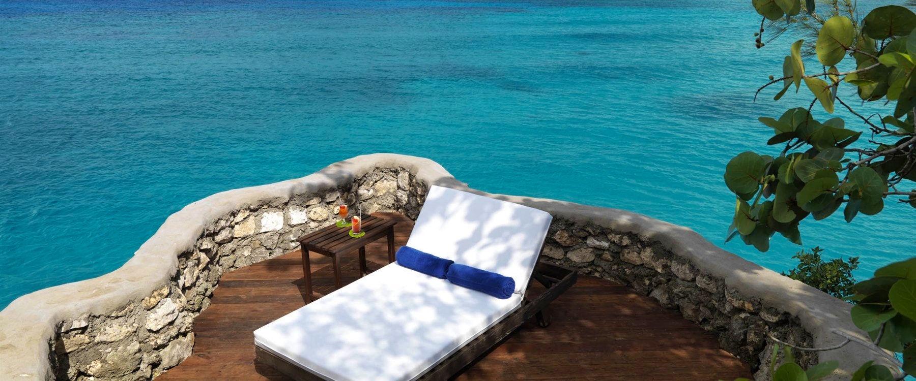 Private terrace in the White Suite at Jamaica Inn, Jamaica 