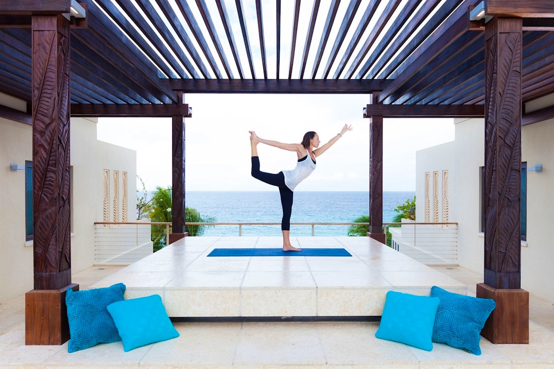 yoga deck at nevaeh villa anguilla