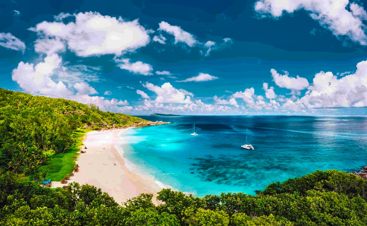 Grande Anse Beach in the Seychelles