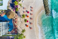 Aerial shot of O2 Beach Club & Spa
