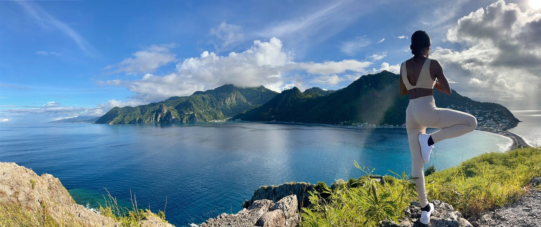 Yoga with a view, Jungle Bay, Dominica, Caribbean