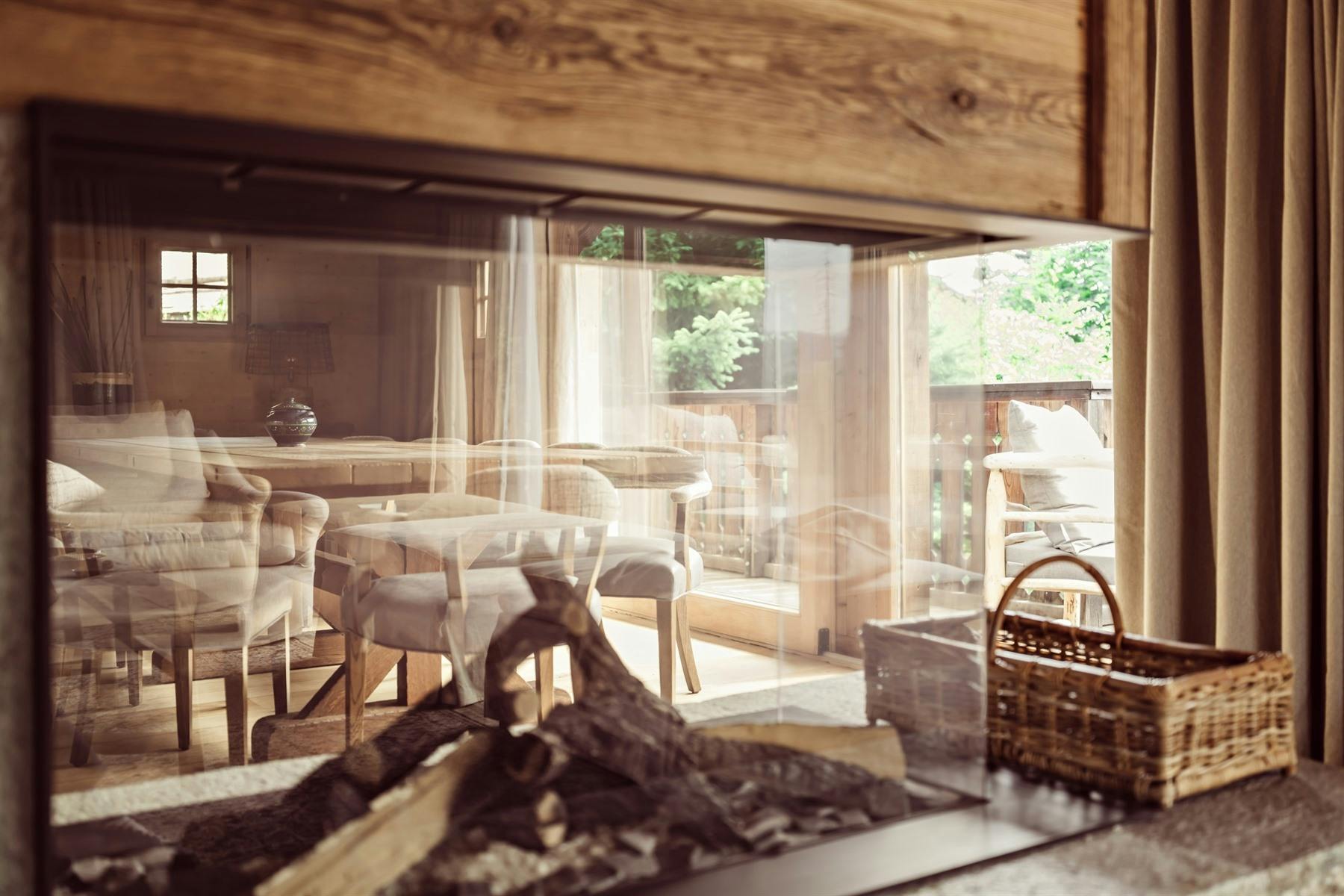 Fireplace, Chalet Eustache, Megève, France