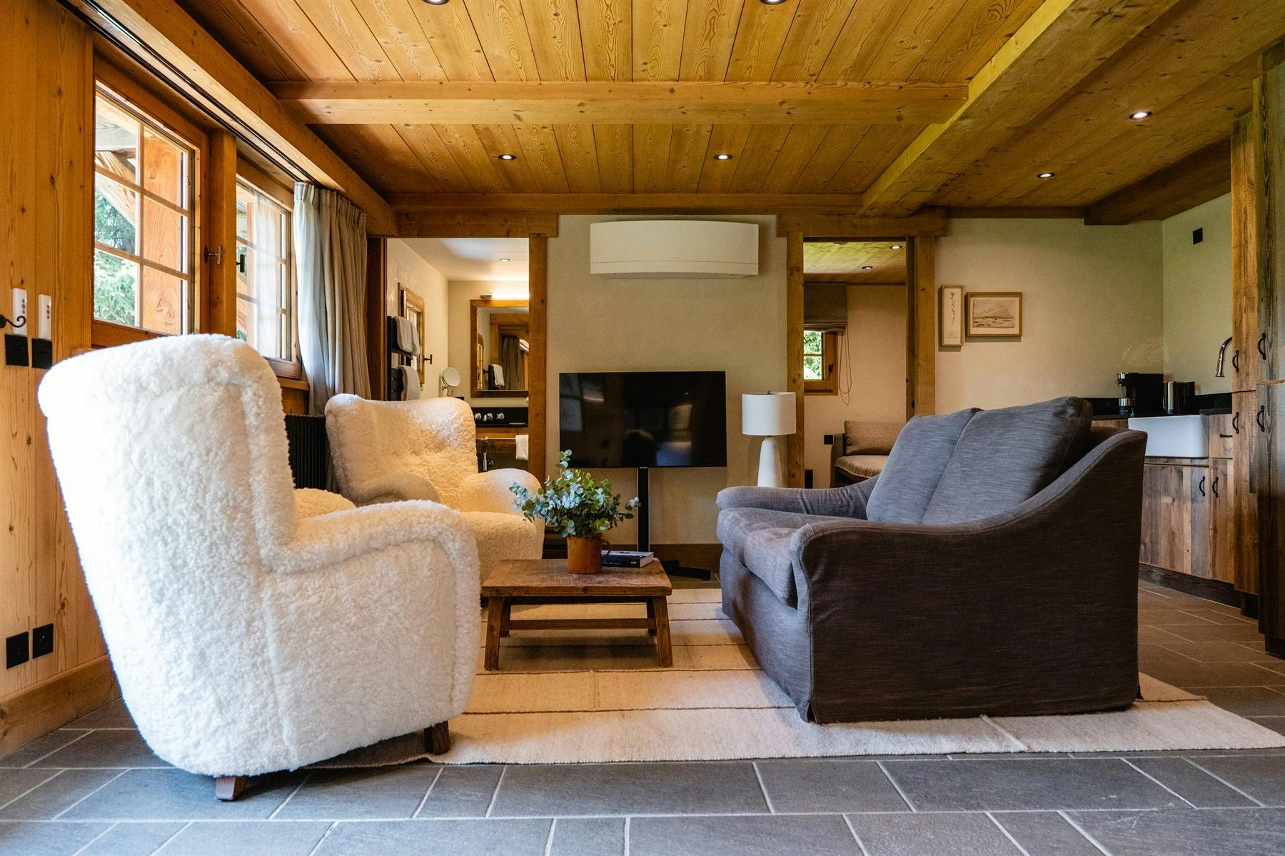 Living Area, Chalet Eustache, Megève, France