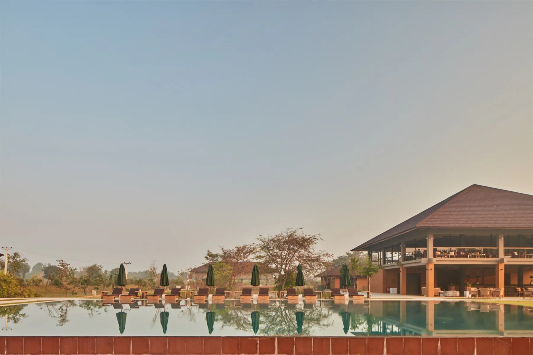 Swimming Pool at Dusk, Water Garden, Sigiriya, Sri Lanka