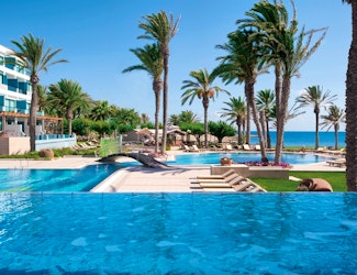 Escape to this adult-only Cypriot resort on a private beach this summer