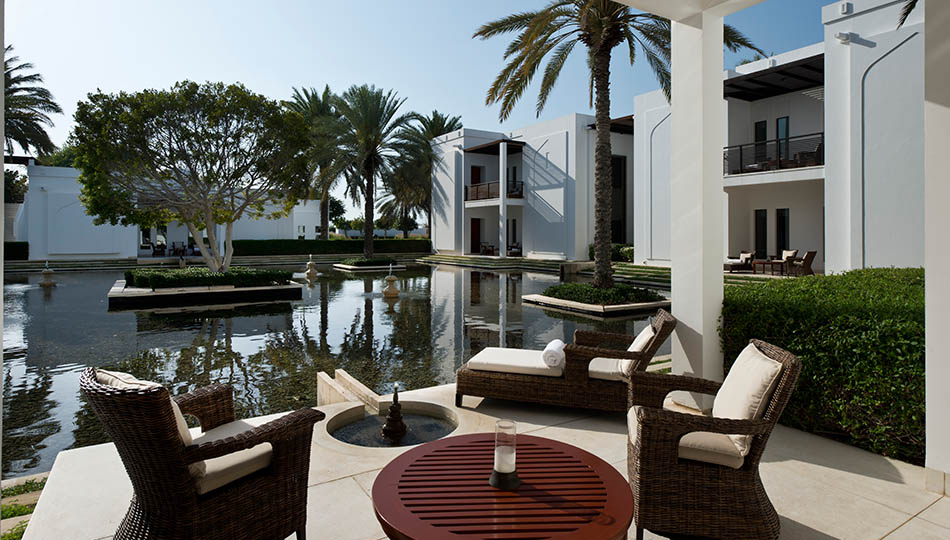 Private terrace at The Chedi Muscat, Oman
