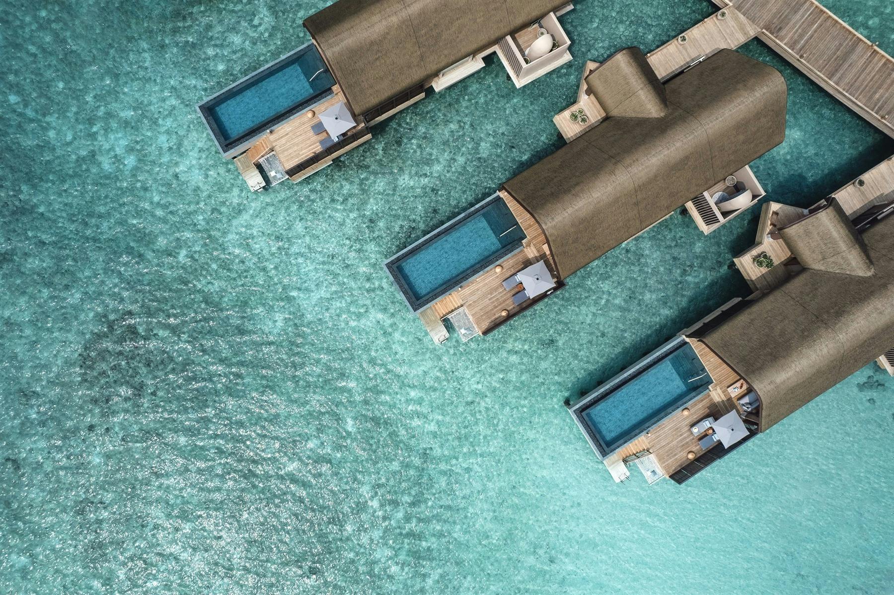 Aerial view of Sunset Ocean Pool Villas