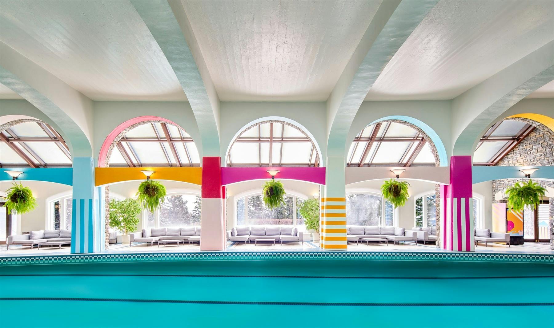 spa pool at fairmont banff springs alberta