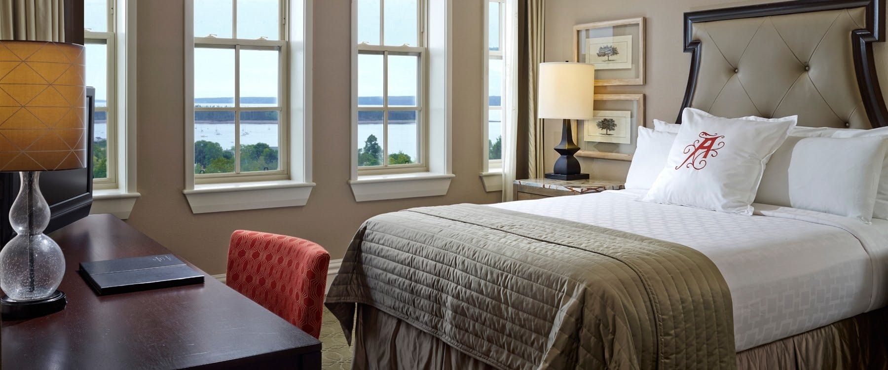Bayview Queen bedroom at The Algonquin Resort, St. Andrews