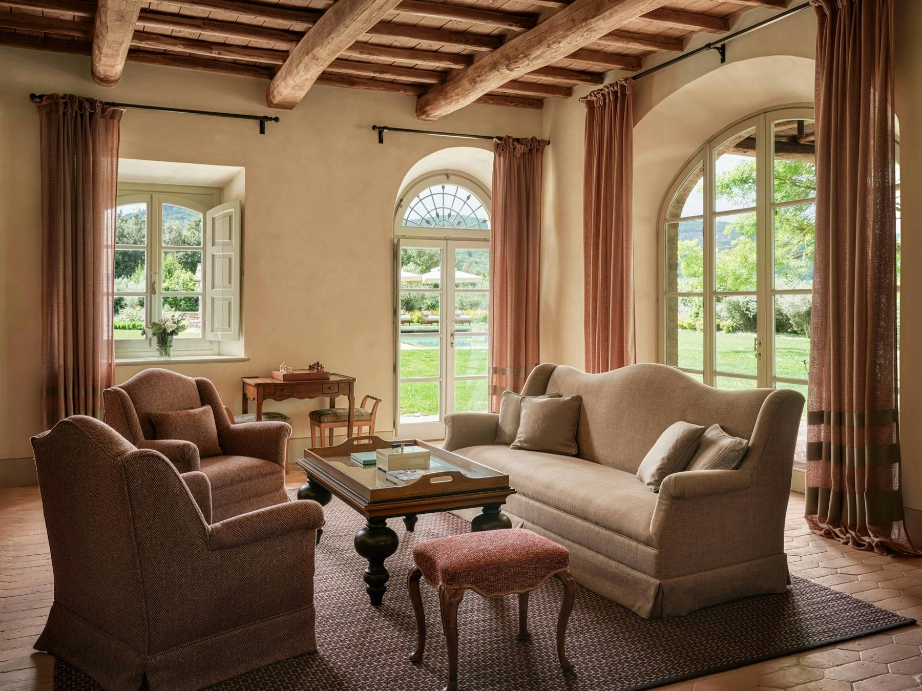 Living Area, Villa Casa Biondi at Rosewood Castiglion Del Bosco