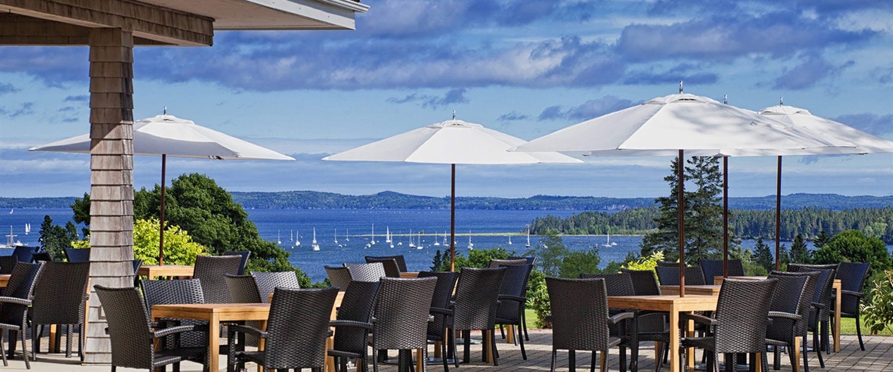 Clubhouse oatio at The Algonquin Resort, St. Andrews