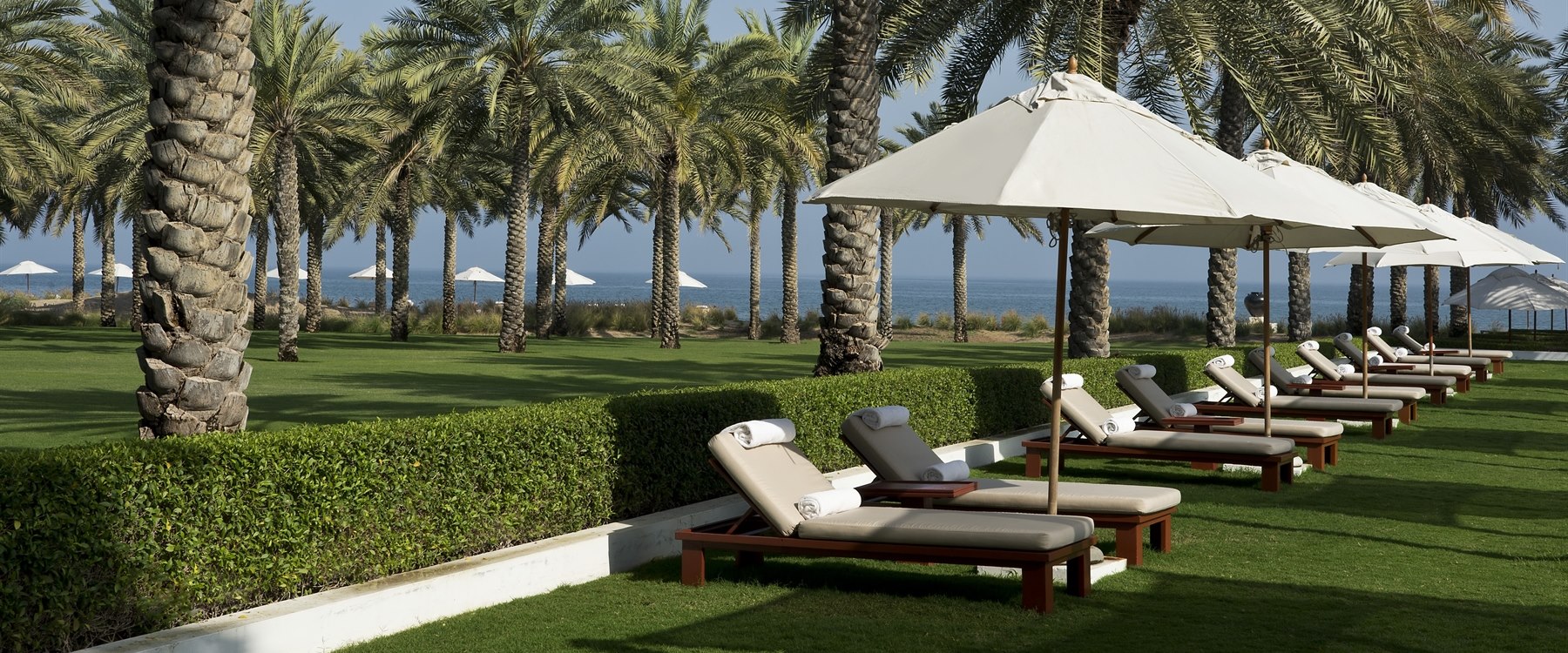 Gardens overview at The Chedi Muscat, Oman