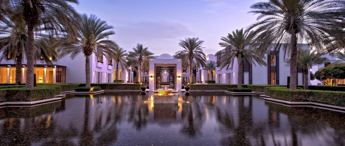 The water garden at The Chedi Muscat, Oman