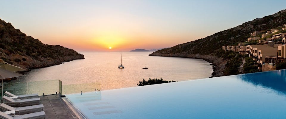 Sunset at Daios Cove, Crete, Greece