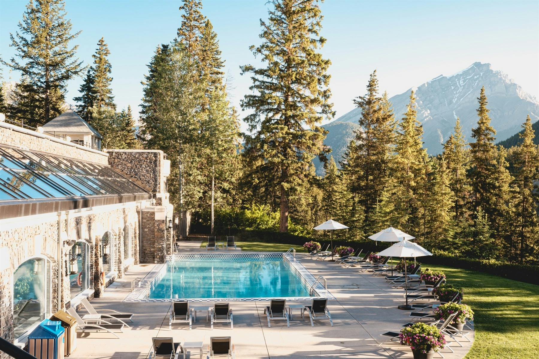 outdoor pool at fairmont banff springs alberta